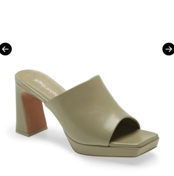 Jeffrey Campbell Olive Green Mules Size EU 41/US 9.5 - Picture 3 of 5